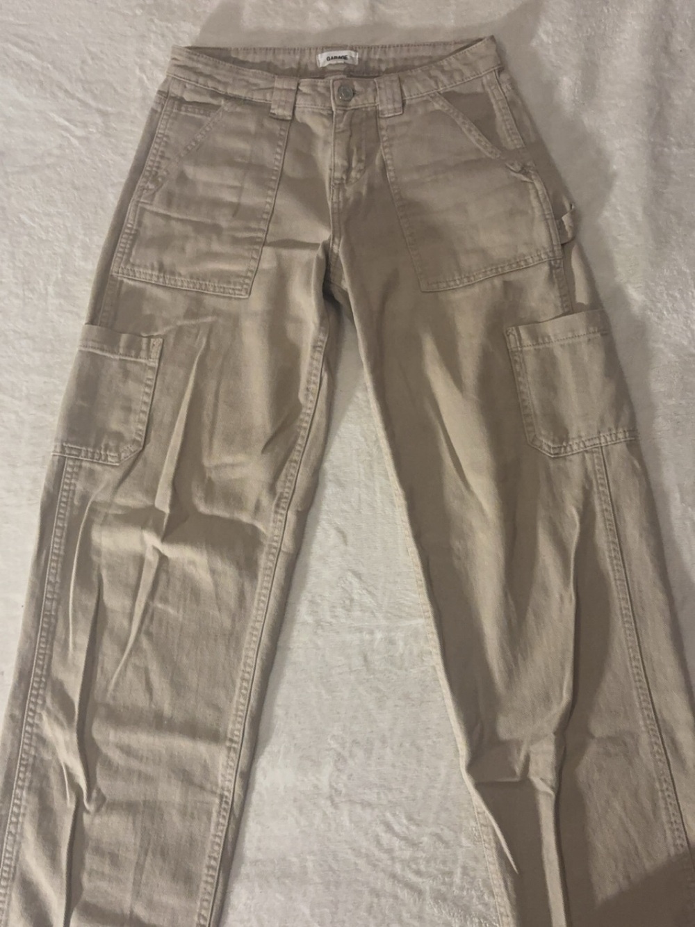 garage beige mid rise carpenter jeans